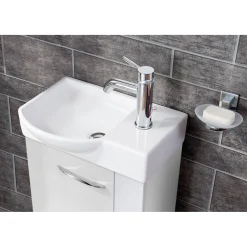 Fackelmann Keramik-Waschbecken für Gäste-WC 45 x 11 x 32 weiß