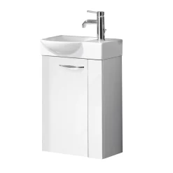 Fackelmann Keramik-Waschbecken für Gäste-WC 45 x 11 x 32 weiß