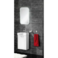 Fackelmann Keramik-Waschbecken für Gäste-WC 45 x 11 x 32 weiß