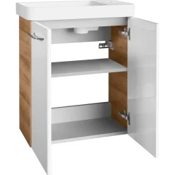 Keramik-Waschtisch 55,5 x 16 x 30 cm weiß*Fackelmann Best