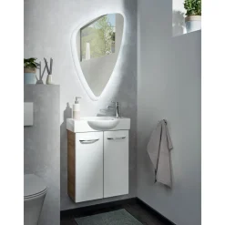 LED-Spiegel Organic 55,5 x 89 x 3 cm inkl Befestigungsmaterial*Fackelmann Sale