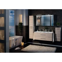 LED-Spiegelschrank B.clever 120 x 71 x 16 cm Alaska-Esche 2 Türen^Fackelmann Hot