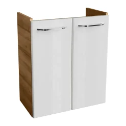 Fackelmann Mini-Waschtischunterschrank Milano 52 x 61 x 27,5 cm weiß/Ast-Eiche