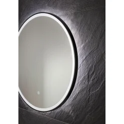 Spiegel schwarz rund 60 cm^Fackelmann Discount