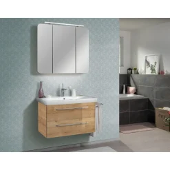 Waschtischunterschrank Milano 80 x 49,5 x 48 cm Ast-Eiche^Fackelmann Discount