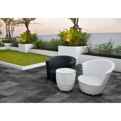 Feinsteinzeug-Platte „No. 1 Tile Antiquus“ Anthrazit 61,4x40,8x2 cm* Best