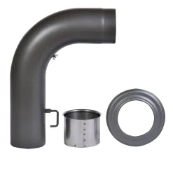 FIREFIX Rauchrohr 150 mm dunkelgrau Set