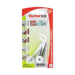 Universaldübel UX 8 x 50 mm mit Winkelhaken nylonbeschichtet 2 Stück*Fischer Best
