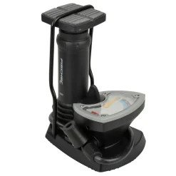 Fuß-Standpumpe mit Manometer und Adapter schwarz^Fischer Bikes