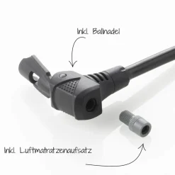 Fuß-Standpumpe mit Manometer und Adapter schwarz^Fischer Bikes