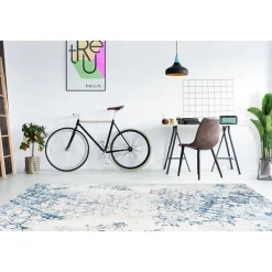 Flachflorteppich „Galaxy 700“, creme/blau* New