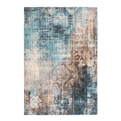 Flachflorteppich „Indiana 300“, blau/braun