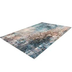 Flachflorteppich „Indiana 300“, blau/braun