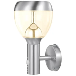 LED-Außenwandleuchte Nina mit Bewegungsmelder silber*Flector Garten Online