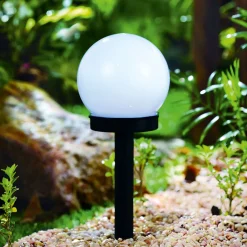 LED-Solar-Kugelleuchte schwarz 10 x 33 cm^Flector Garten Outlet