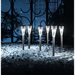 LED-Solar-Leuchten Mercury silber 6er-Set^Flector Garten Sale