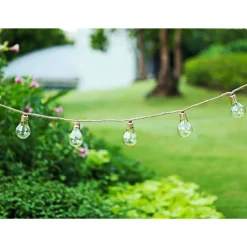 LED-Solar-Lichterkette Golden Vintage mit Naturfaser^Flector Garten Online