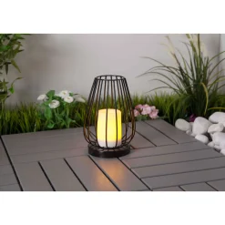 LED-Solar-Tischleuchte Candle schwarz*Flector Garten Sale