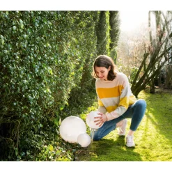 Flector Garten Solar-Kugelleuchte weiß Durchmesser 15 cm