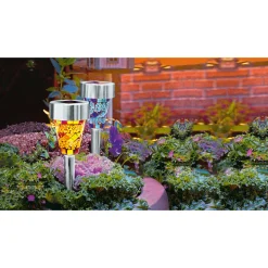 Solarleuchte Mosaikstick bernsteinfarben^Flector Garten New