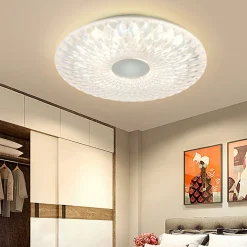 Flector LED-Deckenleuchte Kristall weiß