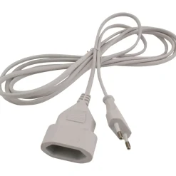 Flector Technik Euro-Verlängerungskabel mit Stecker und Kupplung 3m weiß