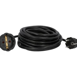 Schuko-Verlängerung schwarz 5 m^Flector Technik Hot