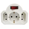 Flector Technik Steckdosenadapter mit Schalter 3-fach