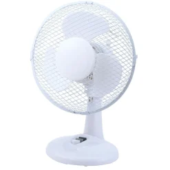 Tischventilator Jupiter Durchmesser 23 cm weiß*Flector Technik Online