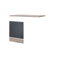 Flex-Well Geschirrspülerblenden-Set „Tiago“, 3-teilig, basaltgrau/San Remo Eiche