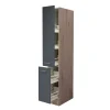 Küchen-Apothekerschrank „Tiago“, 30x200x57,1 cm, basaltgrau/ San Remo Eiche^Flex-Well Sale