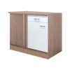 Küchen-Eckunterschrank „Samoa“, 110x85x60 cm, weiß/Sonoma Eiche^Flex-Well Discount