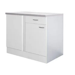 Flex-Well Küchen-Eckunterschrank „Wito“, 110x85x60 cm, weiß