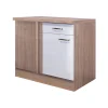 Flex-Well Küchen-Eckunterschrank „Valero“, 110x86x60 cm, weiß/Sonoma Eiche