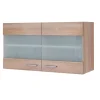 Flex-Well Küchen-Glasoberschrank „Samoa“, 100x54,8x32 cm, Sonoma Eicheoptik