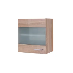 Flex-Well Küchen-Glasoberschrank „Samoa“, 50x54,8x32 cm, Sonoma Eicheoptik