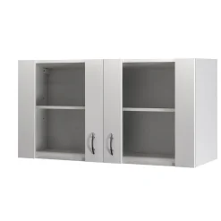 Flex-Well Küchen-Glasoberschrank „Wito“, 100x54,8x32 cm, weiß