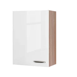 Küchenoberschrank „Valero“, 60x89x32 cm, weiß/Sonoma Eiche*Flex-Well New