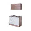 Miniküche „SAMOA 501-000“, 100x60 cm, weiß-sonoma eiche*Flex-Well Hot