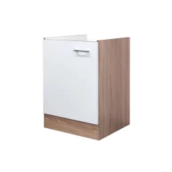 Flex-Well Spülenunterschrank „Samoa“, 50x82,2x57,1 cm, weiß/Sonoma Eiche