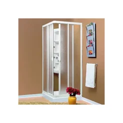 FORTE Eckduschkabine „Vela“ Eckduschkabine mit Schiebesystem 75 x 90 cm