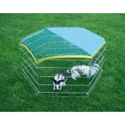 Kerbl Freigehege mit Abdecknetz 6-eck