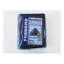 Fundamo Bauplane 4 x 6 m Profi 24m² schwarz ca 80 µm Norm GKV