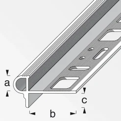 Treppenkantenprofil Florentiner 10 mm 2,5m silber^Fundamo Online