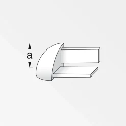 Viertelkreis-Außeneck 6 mm weiß 4 Stück^Fundamo Best