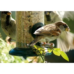 Futterspender zum Aufhängen 9,5 x 9,5 x 23 cm Metall Dunkelgrün