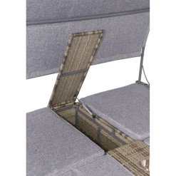 Garden Pleasure Doppelliege PESCARA Stahl, Kunststoffgeflecht, grau, schwarz^ Best