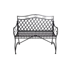 Garden Pleasure Gartenbank PORAK Stahl, pulverbeschichtet, matt-schwarz* Outlet