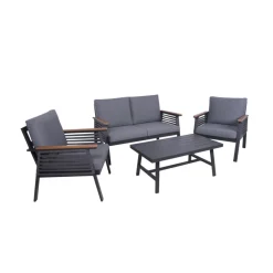 Garden Pleasure Lounge-Gruppe DENIA Aluminium, Non-Wood, Seilbespannung^ Sale