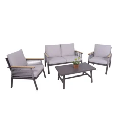 Garden Pleasure Lounge-Gruppe DENIA Aluminium, Non-Wood, Seilbespannung* Sale